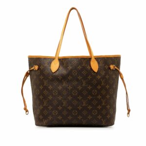 Brown LV Monogram Neverfull MM Tote Bag