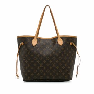 Brown LV Monogram Neverfull MM Tote Bag