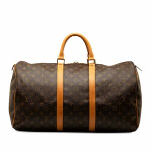 Brown LV Monogram Keepall 50 Travel Bag