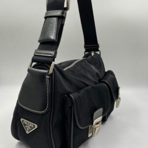 Prada Black Nylon Shoulder Bag