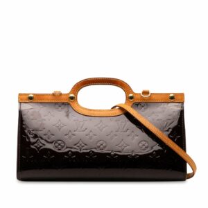 Purple LV Monogram Vernis Roxbury Drive Satchel