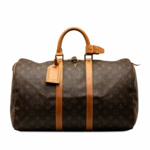 Brown LV Monogram Keepall 45 Travel Bag