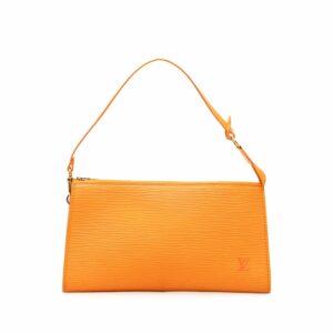 Orange LV Epi Pochette Accessoires Shoulder Bag