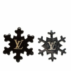 Silver LV Snowflake Brooch