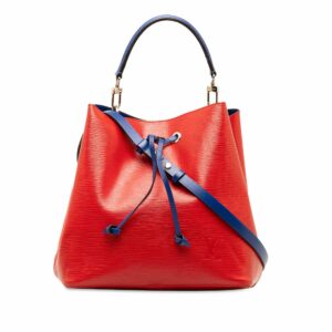 Red LV Epi NeoNoe MM Bucket Bag