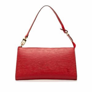Red LV Epi Pochette Accessoires Shoulder Bag
