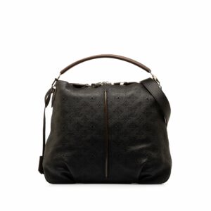 Black LV Monogram Mahina Selene PM Satchel