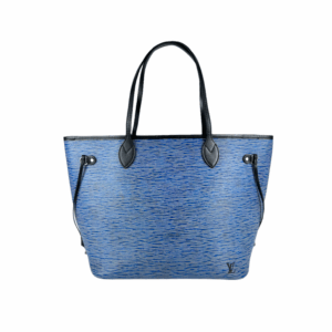 LV Neverfull MM Blue Denim Epi