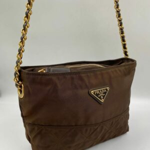 Prada Nylon Brown Crossbody Bag