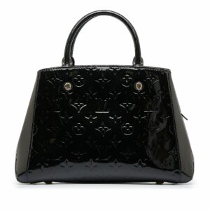 LV Montaigne BB Black Vernis