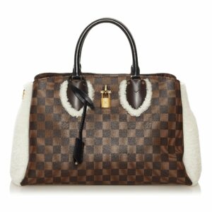 LV Normandy Shearling Damier Ebene Canvas
