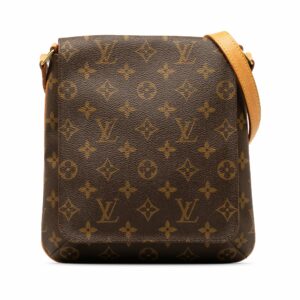 Brown LV Monogram Musette Salsa Short Strap Shoulder Bag