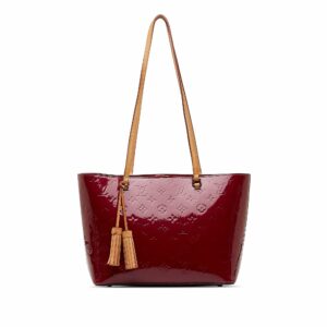 Purple LV Monogram Vernis Long Beach PM Shoulder Bag