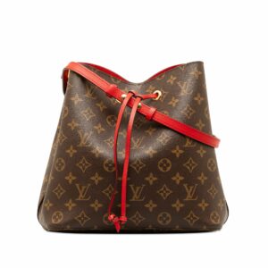 Brown LV Monogram Neonoe MM Bucket Bag