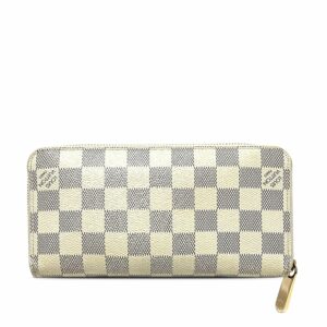 White LV Damier Azur Zippy Wallet