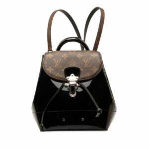 Black LV Monogram Vernis Hot Springs Backpack
