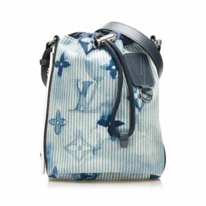 Blue LV Monogram Watercolor Sac Marin BB Bucket Bag