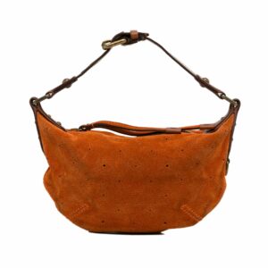 Orange LV Monogram Mahina Suede Onatah PM Hobo Bag