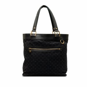 Black LV Monogram Mini Lin Lucille GM Tote Bag