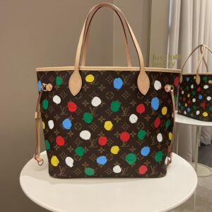 LV Yayoi Kusama Neverfull MM 3D Painted Dots Monogram