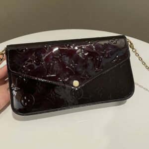 LV Felicie Pochette Amarante Vernis