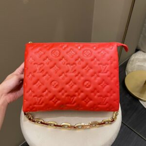LV Coussin PM Vermillion Empreinte Leather