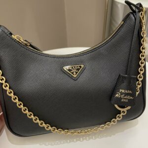 Prada Re-Edition 2005 Saffiano Bag Black Saffiano Leather