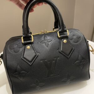 LV Speedy Bandoulière 20 Black Monogram Empreinte Leather