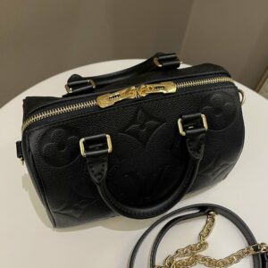 LV Speedy Bandoulière 20 Black Monogram Empreinte