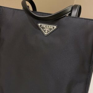 Prada Padded Two Way Shopper Tote Black Nylon