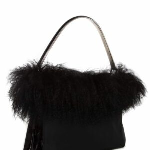 Prada Black Fur Handle Bag