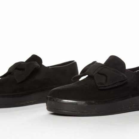 Prada-Black-Microsole-Bow-Detail-Suede-Slip-On-SZ-35.5_77551E