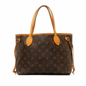 Brown LV Monogram Neverfull PM Tote Bag