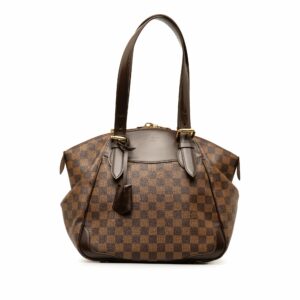 Brown LV Damier Ebene Verona MM Shoulder Bag