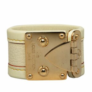 White LV Suhali S Lock Bracelet