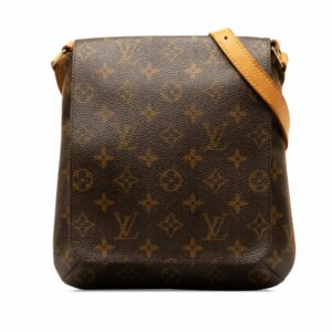 Brown LV Monogram Musette Salsa Short Strap Shoulder Bag