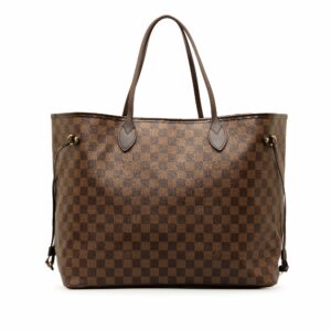 Brown LV Damier Ebene Neverfull GM Tote Bag