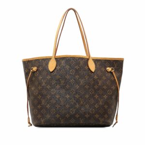 Brown LV Monogram Neverfull MM Tote Bag