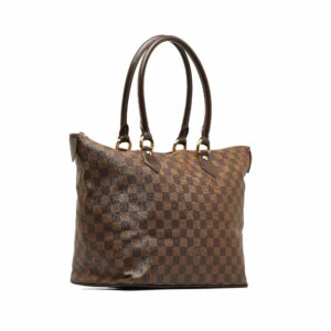 Brown LV Damier Ebene Saleya MM Tote Bag