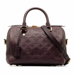 Purple LV Monogram Empreinte Speedy Bandouliere 25 Satchel