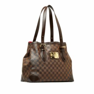 Brown LV Damier Ebene Hampstead PM Tote Bag