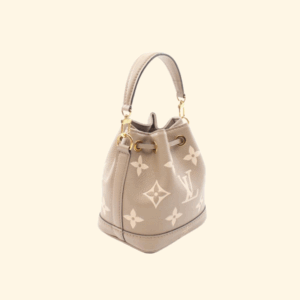 LV Nano Noe Monogram Amplant Tourterelle Claim Handbag