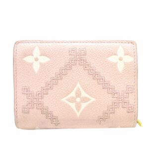 Pink LV Bicolor Monogram Empreinte Broderie Clea Small Wallet