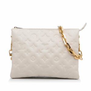 LV Coussin PM White Monogram Empreinte