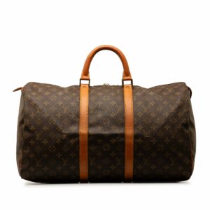 Brown LV Monogram Keepall 50 Travel Bag