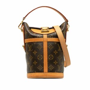 Brown LV Monogram Duffle Bucket Bag