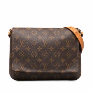 Brown LV Monogram Musette Tango Short Strap Shoulder Bag