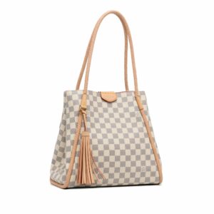 White LV Damier Azur Propriano Tote Bag