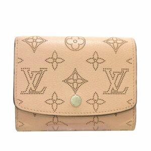 Pink LV Monogram Mahina Iris Compact Wallet