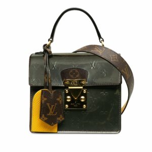 Silver LV Monogram Vernis Epi Spring Street Satchel